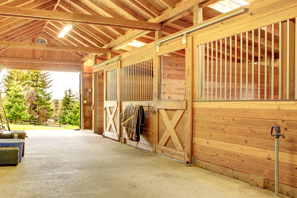 clean stable barn