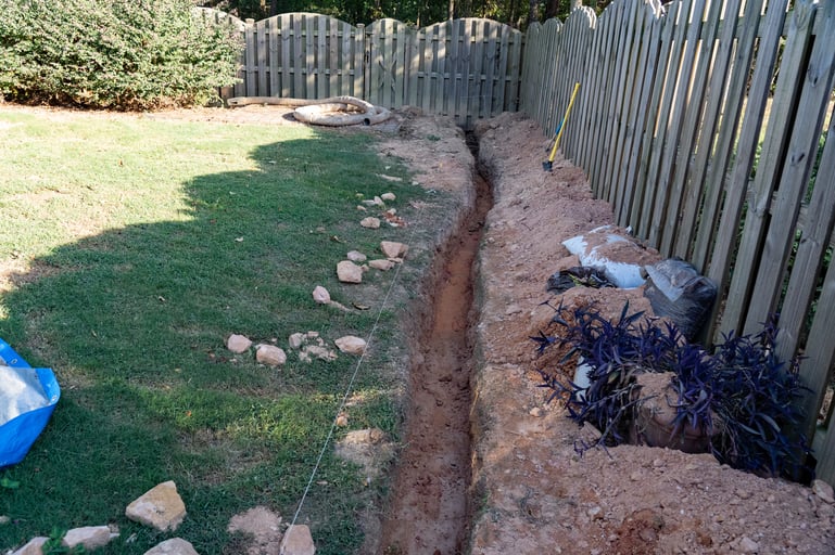 French_Drain_Construction