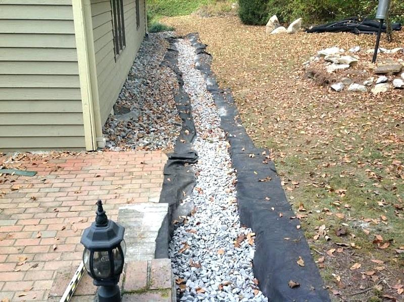 French Drain Vs Trench Swale, Landscape Around Drainage Ditch